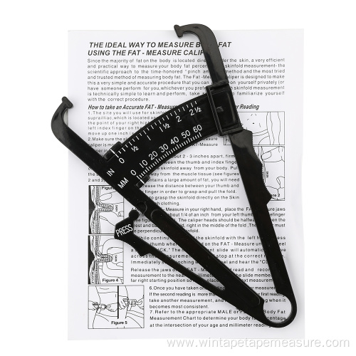 Black Body Fat Caliper for Fitness